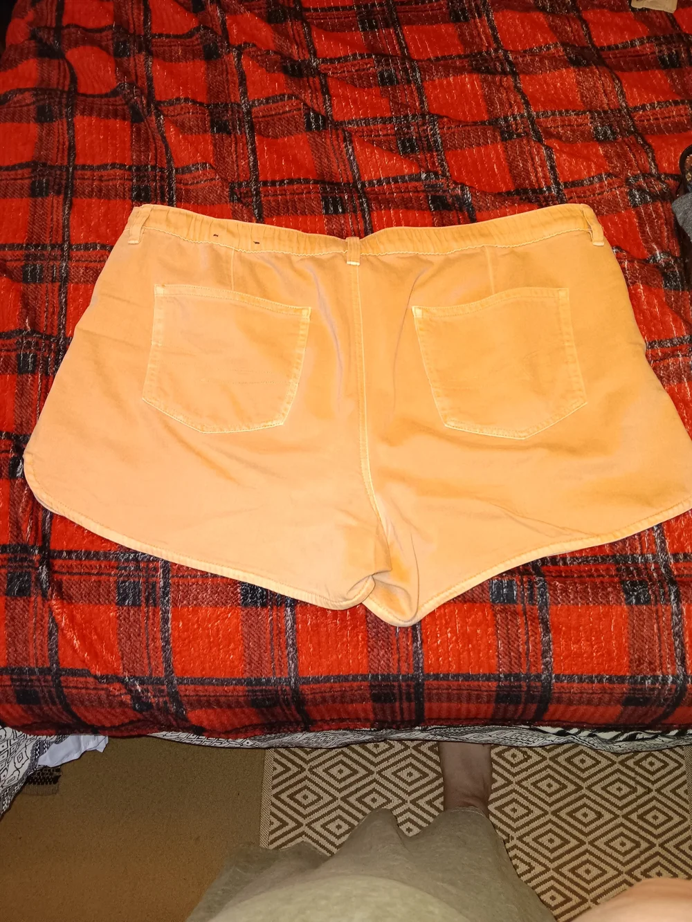 American Eagle Outfitters Peach Drawstring 100% Denim Beach Baggy Shorts